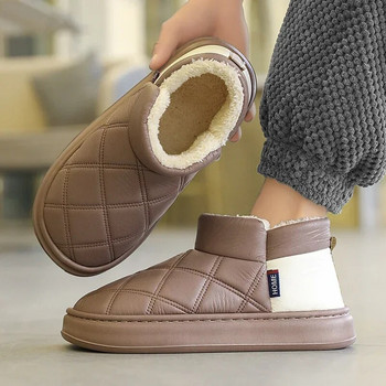 Χειμερινές ανδρικές μπότες Plus Velvet Thickening Snow Boots Ταίριασμα χρώματος Ζεστά αντιολισθητικά ελαφριά μοντέρνα παπούτσια μόδας για άνδρες