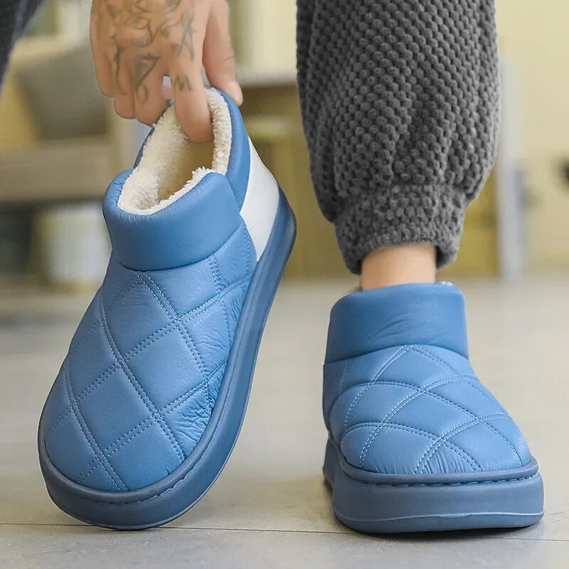 Χειμερινές ανδρικές μπότες Plus Velvet Thickening Snow Boots Ταίριασμα χρώματος Ζεστά αντιολισθητικά ελαφριά μοντέρνα παπούτσια μόδας για άνδρες