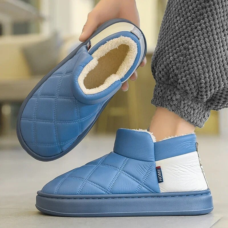 Χειμερινές ανδρικές μπότες Plus Velvet Thickening Snow Boots Ταίριασμα χρώματος Ζεστά αντιολισθητικά ελαφριά μοντέρνα παπούτσια μόδας για άνδρες