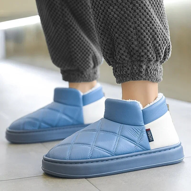 Χειμερινές ανδρικές μπότες Plus Velvet Thickening Snow Boots Ταίριασμα χρώματος Ζεστά αντιολισθητικά ελαφριά μοντέρνα παπούτσια μόδας για άνδρες