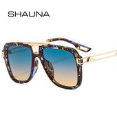 SHAUNA Retro Double Bridges četvrtaste sunčane naočale Ženske modne marke Dizajnerske gradijentne nijanse UV400 Muške sunčane naočale u trendu