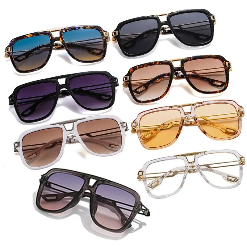 SHAUNA Retro Double Bridges četvrtaste sunčane naočale Ženske modne marke Dizajnerske gradijentne nijanse UV400 Muške sunčane naočale u trendu
