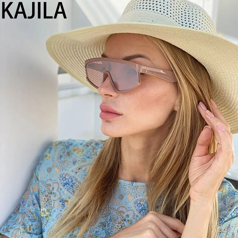 Sportiniai akiniai nuo saulės moteriški 2023 m. prabangūs vienetiniai dideli lauko akiniai nuo saulės moterims Vintage Lunette De Soleil Femme UV40