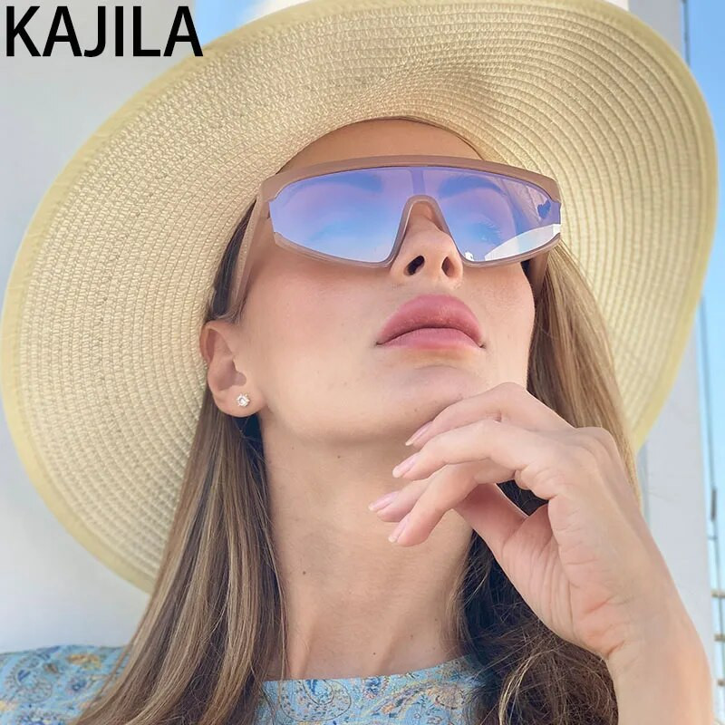 Sportiniai akiniai nuo saulės moteriški 2023 m. prabangūs vienetiniai dideli lauko akiniai nuo saulės moterims Vintage Lunette De Soleil Femme UV40