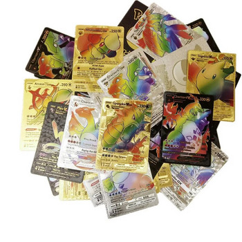 Pokemon Cards Golden Foil Shiny Rainbow Vmax Card Collection Charizard Pikachu Collection Battle Trainer Card Child Toy Gift