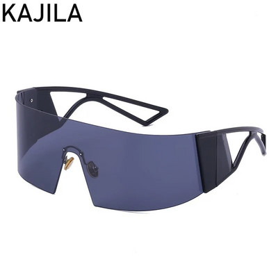 Taisnstūra saulesbrilles bez malām sievietēm 2023. gada luksusa zīmola Vintage vēja necaurlaidīgas saulesbrilles vīriešiem Sieviešu saulesbriļļu žalūzijas Gafas De Sol