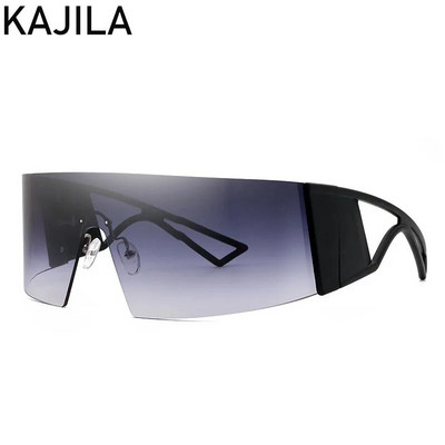 Taisnstūra saulesbrilles bez malām sievietēm 2023. gada luksusa zīmola Vintage vēja necaurlaidīgas saulesbrilles vīriešiem Sieviešu saulesbriļļu žalūzijas Gafas De Sol