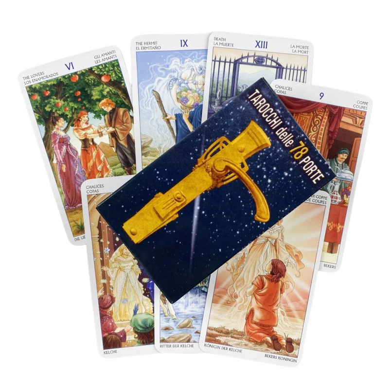 Tarot Of The 78 Doors A Deck Oracle English Visions Divination Edition Borad Mängumängud