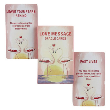 Μήνυμα αγάπης Oracle Cards A 54 Tarot English Visions Divination Edition Pink Cute Deck Borad Party Παιχνίδια