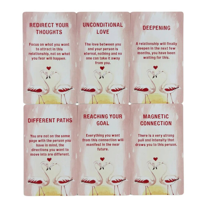 Μήνυμα αγάπης Oracle Cards A 54 Tarot English Visions Divination Edition Pink Cute Deck Borad Party Παιχνίδια