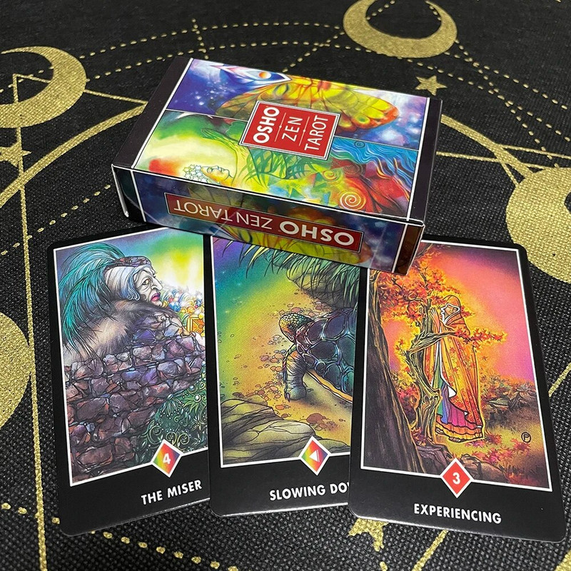 Osho Tarot perealtari tarvikutele Inglise lauamängu Oraculose tarokaardid koos PDF-juhendiga algajatele ruunidega ennustamine