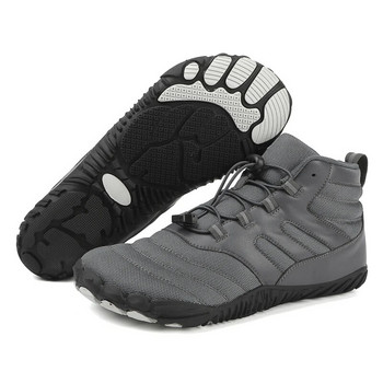 Νέα ανδρικά παπούτσια BareFoot Χειμερινά μποτάκια Ζευγάρι Αδιάβροχα Snow Boots Υπαίθριο παπούτσι για περπάτημα Ζεστό γούνινο παπούτσι Αντιολισθητικές μπότες μεγάλου μεγέθους