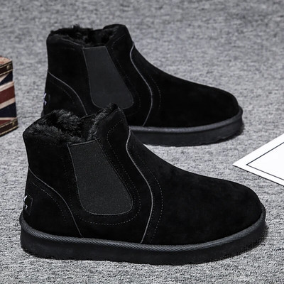 Ziemas vīriešu zābaki Silti kažokādas zābaki Sniega zābaki, neslīdoši ikdienas pūkaini, mīksti apavi Vīriešu pūkaini plīša ērti āra apavi 39-44