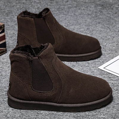 Ziemas vīriešu zābaki Silti kažokādas zābaki Sniega zābaki, neslīdoši ikdienas pūkaini, mīksti apavi Vīriešu pūkaini plīša ērti āra apavi 39-44