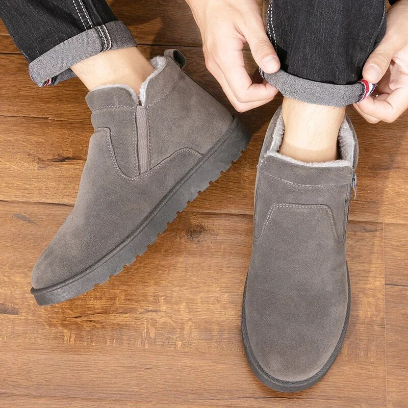 Ανδρικές μπότες χιονιού βελούδινες ζεστές καθημερινές βαμβακερές μπότες Νέες χειμερινές αντιολισθητικές αδιάβροχες ανδρικές μπότες ενηλίκων Bota Masculina