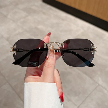 Γυαλιά ηλίου KAMPT Rimless Vintage Ανδρικά Γυναικεία Μοντέρνα ντεγκραντέ ρετρό φακοί ωκεανού Γυαλιά ηλίου Επώνυμα σχεδιαστής UV400 Shades Γυαλιά