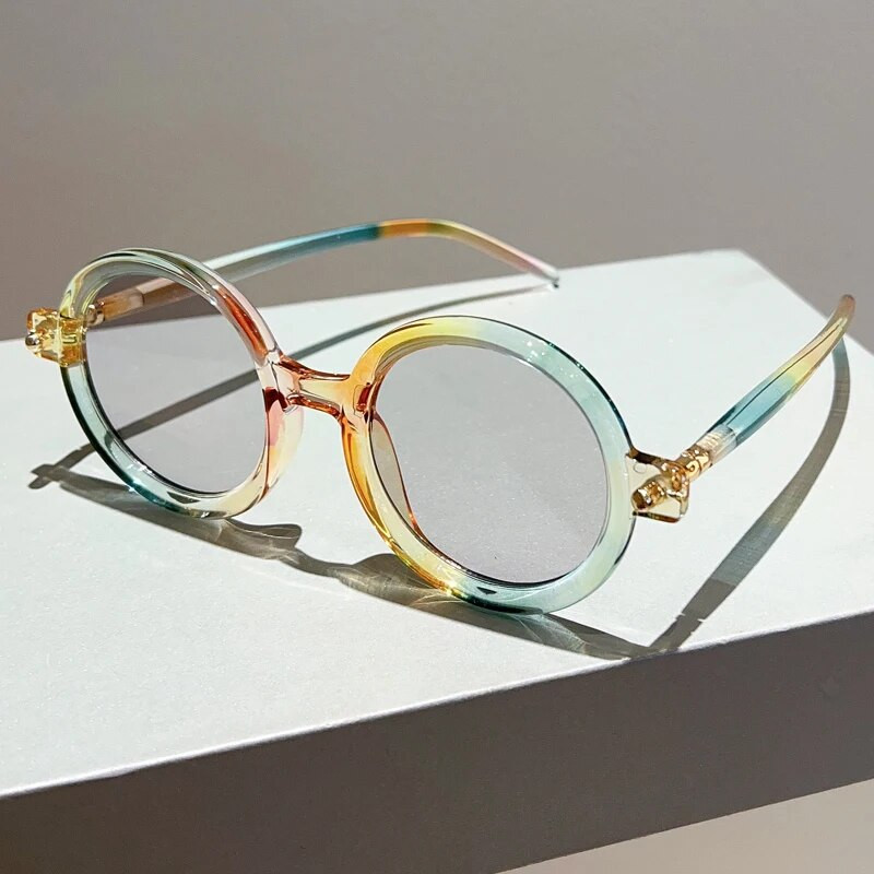 GM LUMIAS Retro okrugle sunčane naočale Muške modne vintage bombone boje s gradijentnim sjenilima Naočale Ins Trendy popularne marke sunčane naočale