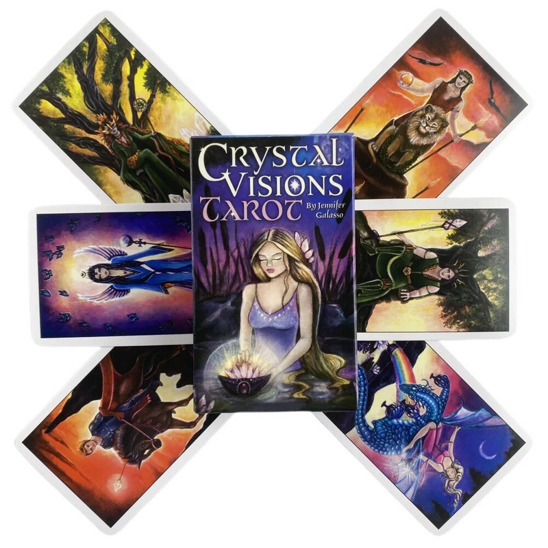 Crystal Visions Tarot karte A 79 špila Oracle English Divination Edition Borad Igranje igara