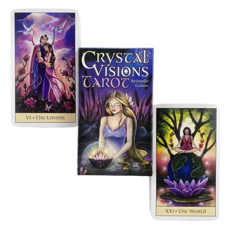 Crystal Visions Tarot karte A 79 špila Oracle English Divination Edition Borad Igranje igara