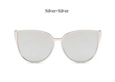 Peegelsuured kassisilmade päikeseprillid Kuulsad 2023 Uus brändi disainer Uus naiste mood päikeseprillid Lady Big Size Hip Hop