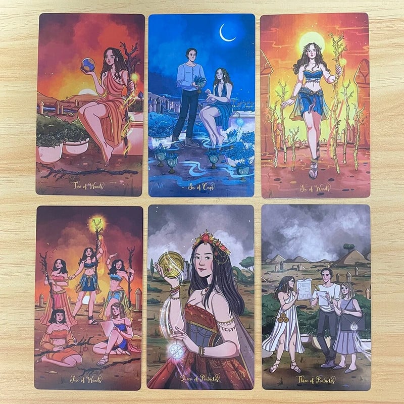 260g Tarot 12x7cm visokokvalitetni Oracle Špil Engleska verzija Društvena igra Sturdy Cards Prophecy