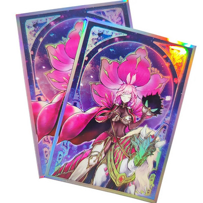 63x90mm 50 DB holografikus ujjak YUGIOH kártya hüvelyek illusztráció Anime Protector kártyaborító Társasjátékok kereskedési kártyákhoz