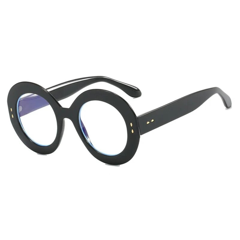2023. aasta uus mood Vintage Rivet Ümmargused päikeseprillid Naiste Optilised Anti-sinised Prillid Raam Naiste Prillid Oculos Gafas Prillid