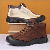 Čizme za snijeg Zaštitne muške čizme otporne na habanje Vunene tople udobne zimske čizme za hodanje Visoke neklizajuće muške pamučne cipele 신발