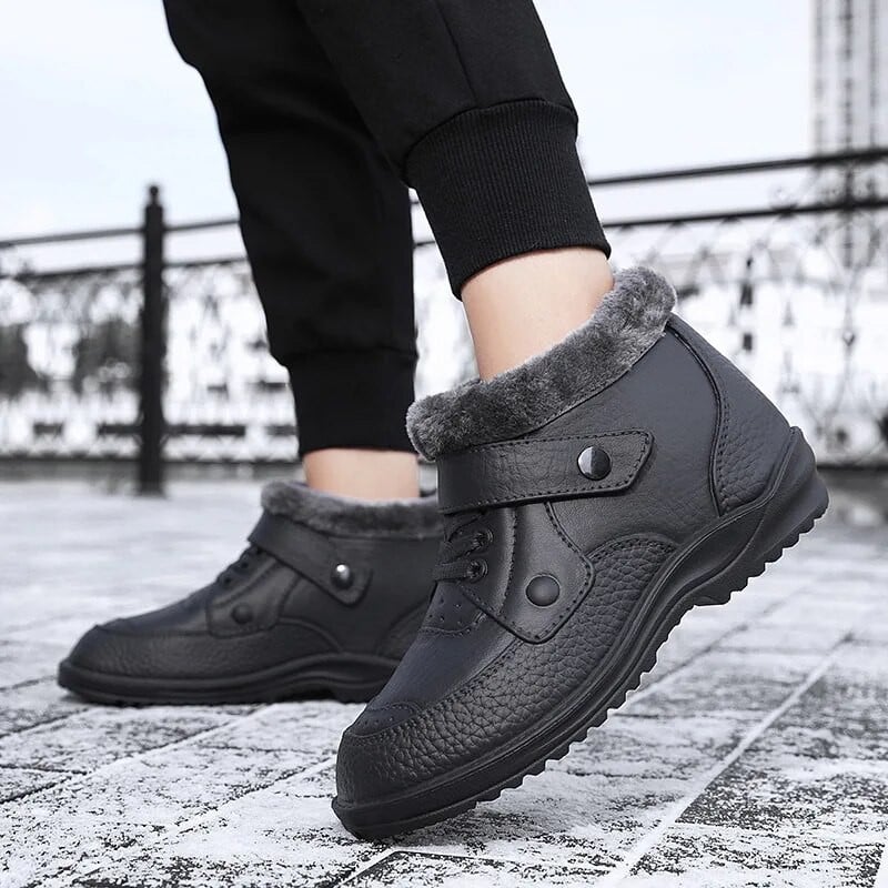 Nauji vyriški sniego batai Vyriški žiemos šilti pliušiniai stori medvilniniai lauko batai vyriški patogūs plokščiadugniai didelio dydžio trumpi batai
