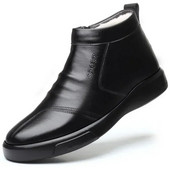 Bărbați Pantofi Călzi Iarna Moda Bărbați Pantofi Plus Bumbac Piele Îngroșată Impermeabil Cizme De Zăpadă Casual
