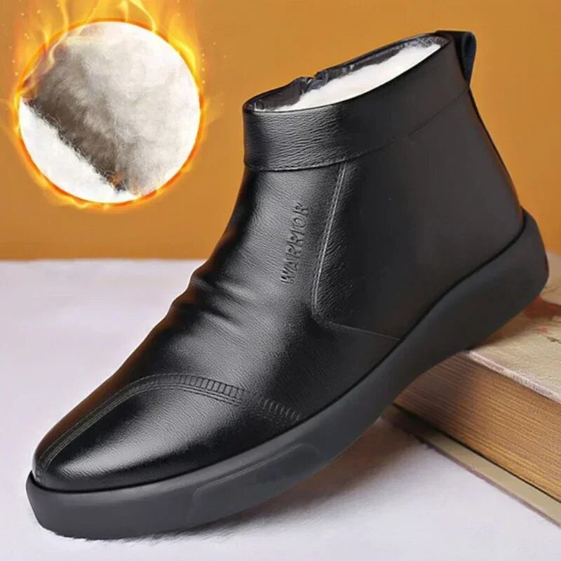 Vyriški šilti batai Žiemos mada Vyriški pliušiniai medvilniniai batai sustorintos odos vandeniui atsparūs laisvalaikio sniego batai