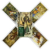 Savvaļas koka taro kārtis 78 klāju Oracle English Visions Divination Edition Borad spēles