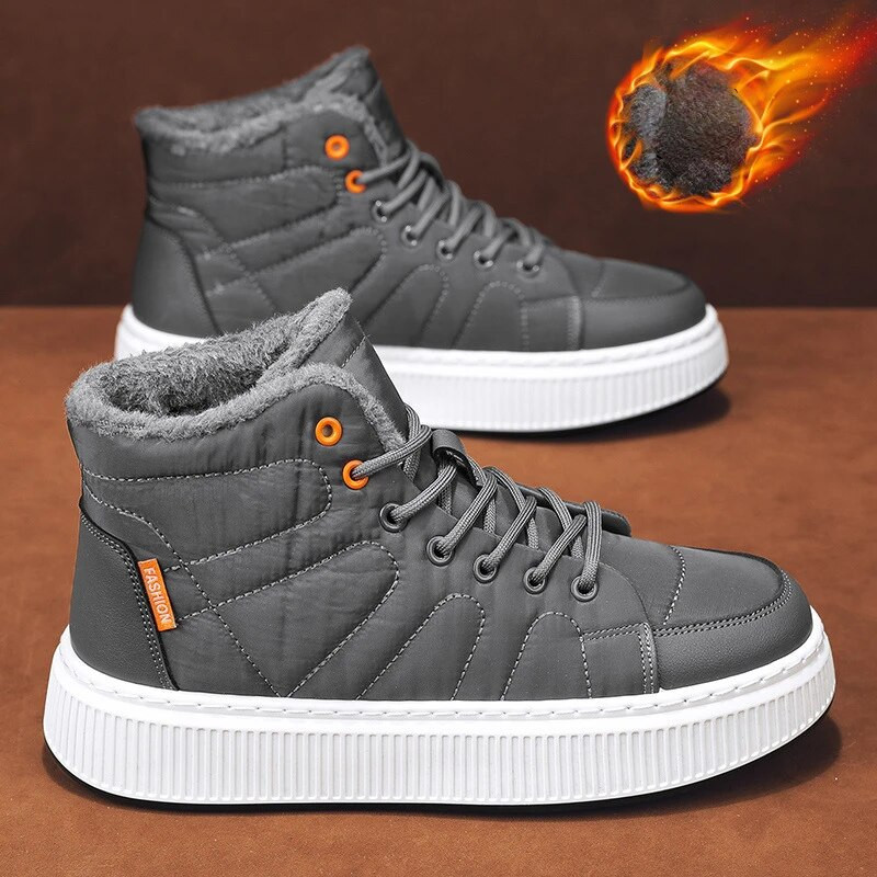 Ανδρικές μπότες για χιόνι Φθινοπωρινό Χειμώνας Νέες βελούδινες βελούδινες ζεστές βαμβακερές μπότες εξωτερικού χώρου μινιμαλιστικά ταξιδιωτικά αθλητικά παπούτσια αναψυχής Αντιολισθητικά μαλακά