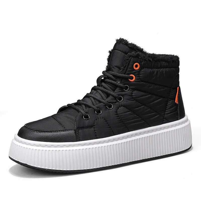 Ανδρικές μπότες για χιόνι Φθινοπωρινό Χειμώνας Νέες βελούδινες βελούδινες ζεστές βαμβακερές μπότες εξωτερικού χώρου μινιμαλιστικά ταξιδιωτικά αθλητικά παπούτσια αναψυχής Αντιολισθητικά μαλακά