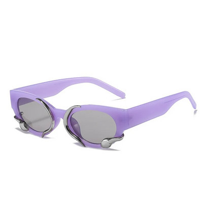 Taisnstūra saulesbrilles sievietēm Panka stila čūskas saulesbrilles Luksusa zīmola dizaineru brilles UV400 vīriešiem Hip Pop Shades Brilles Retro