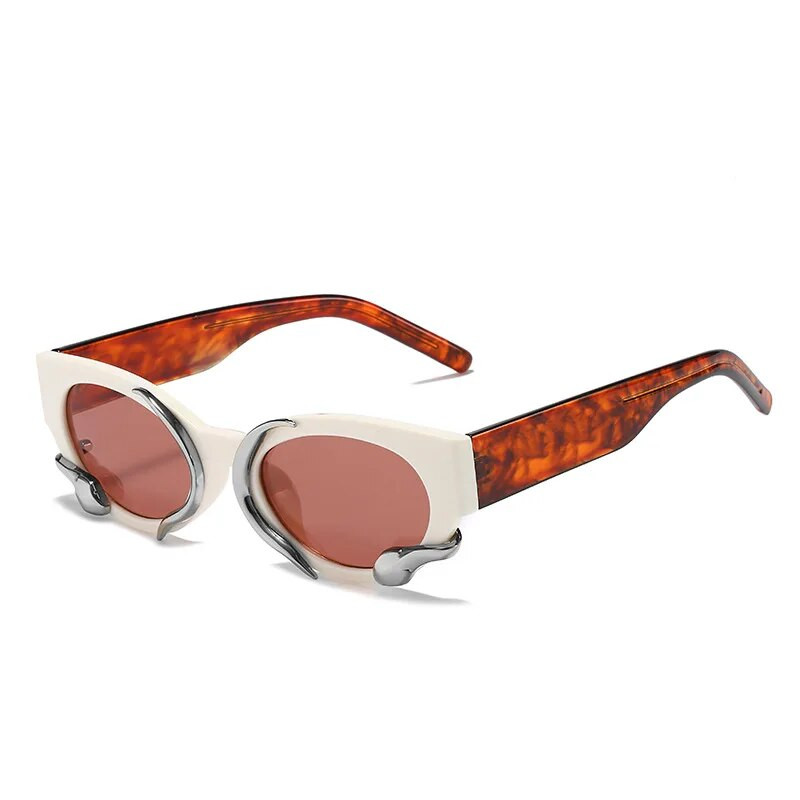 Taisnstūra saulesbrilles sievietēm Panka stila čūskas saulesbrilles Luksusa zīmola dizaineru brilles UV400 vīriešiem Hip Pop Shades Brilles Retro