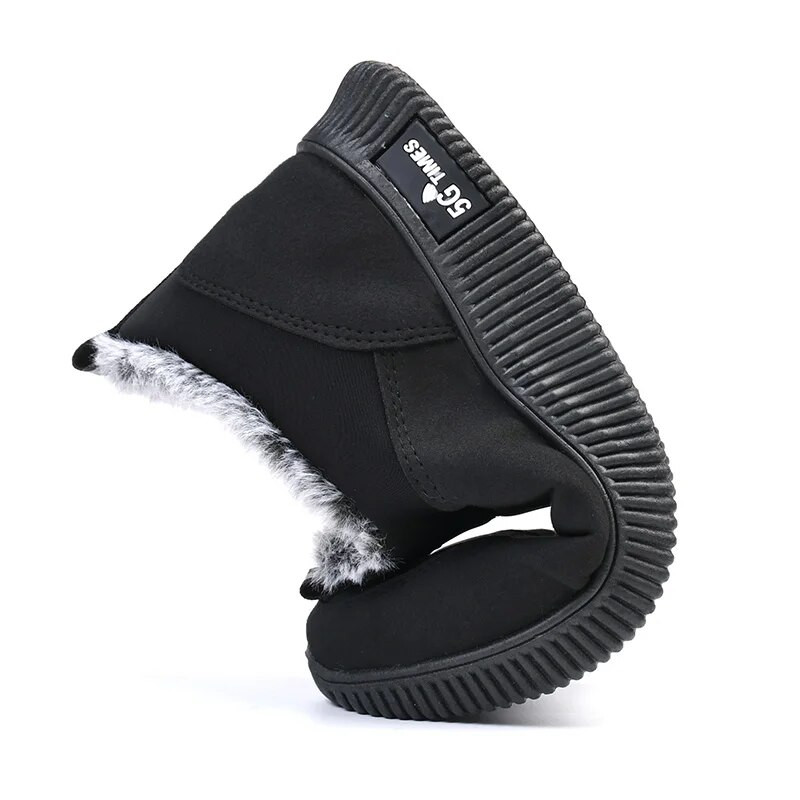 Χειμερινά νέα ανδρικά βελούδινα και χοντρά βαμβακερά παπούτσια μεσήλικας και ηλικιωμένου πατέρα και μπότες χιονιού
