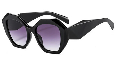 Modes daudzstūrainas saulesbrilles sievietēm Vintage neregulāras lielas gradienta saulesbrilles Sieviešu brilles sievietēm Retro zīmola brilles