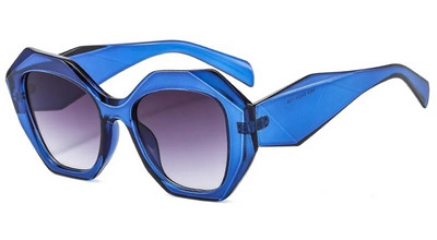 Modes daudzstūrainas saulesbrilles sievietēm Vintage neregulāras lielas gradienta saulesbrilles Sieviešu brilles sievietēm Retro zīmola brilles