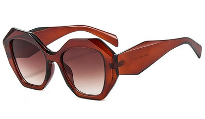 Modes daudzstūrainas saulesbrilles sievietēm Vintage neregulāras lielas gradienta saulesbrilles Sieviešu brilles sievietēm Retro zīmola brilles