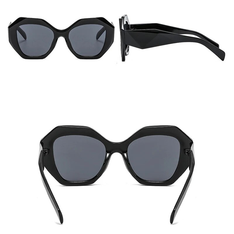 Modes daudzstūrainas saulesbrilles sievietēm Vintage neregulāras lielas gradienta saulesbrilles Sieviešu brilles sievietēm Retro zīmola brilles