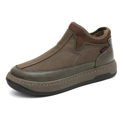 Žieminiai aukšti batai, išlaiko šilumą, geros kokybės vandeniui atsparūs viršutiniai pliušiniai batai, neslysti medvilniniai sniego batai unisex batai