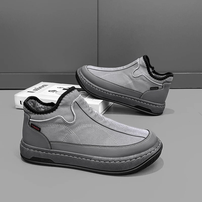 Žieminiai aukšti batai, išlaiko šilumą, geros kokybės vandeniui atsparūs viršutiniai pliušiniai batai, neslysti medvilniniai sniego batai unisex batai