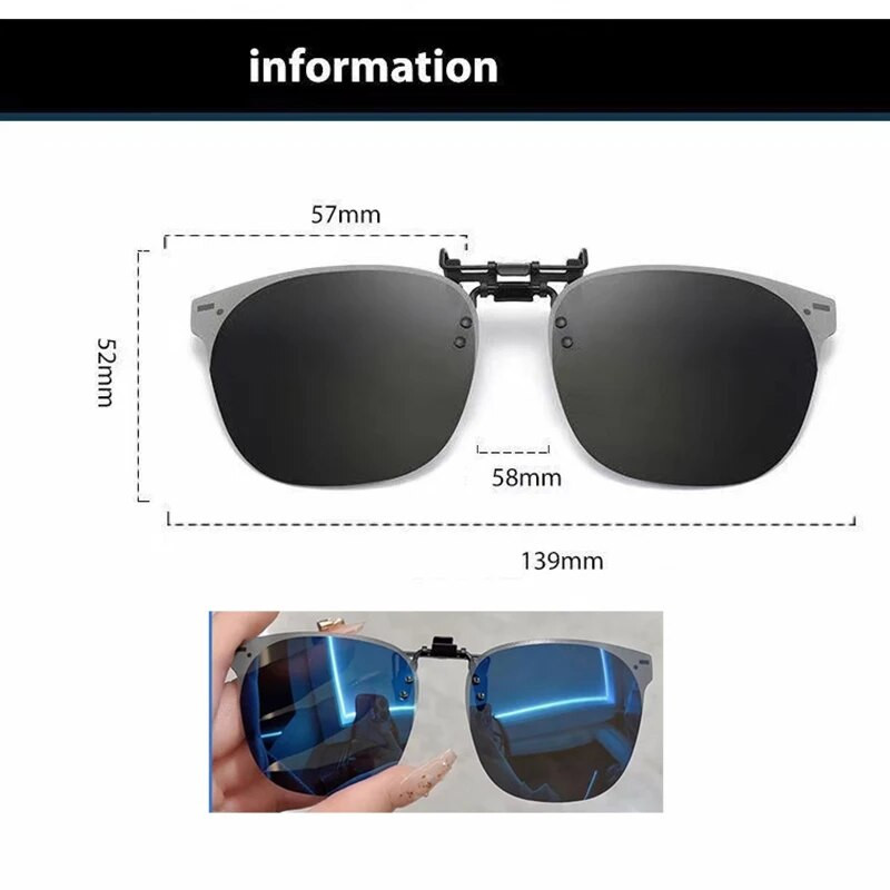 Oulylan Polarized Lens Clip σε γυαλιά ηλίου Ανδρικά Γυναικεία Εξαιρετικά ελαφριά γυαλιά ηλίου οδήγησης Κλιπ ημέρας και νύχτας Κλιπ σε φακό UV400 γυαλιά