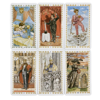 Романтични карти Таро A 78 колода Oracle English Visions Divination Edition Borad Игра на игри