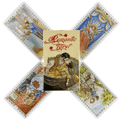 Romantilised tarokaardid 78 tekiga Oracle English Visiions ennustamisväljaanne Borad Mängumängud