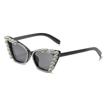 Υπερμεγέθη γυναικεία γυαλιά ηλίου Rhinstone Cat Eye 2021 Σχέδιο μάρκας πολυτελείας Σέξι γυαλιστερό Diamond γυαλιά ηλίου Γυναικείες ρετρό αποχρώσεις χορού
