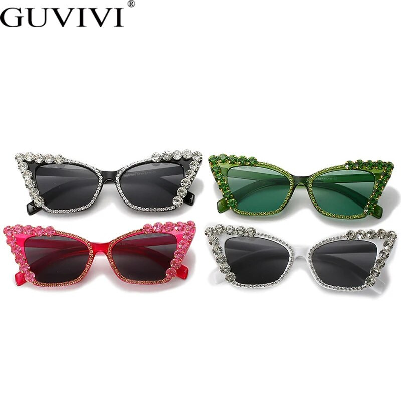 Prevelike sunčane naočale s dijamantskim dijamantskim dijamantskim kamenčićima, ženske sunčane naočale za 2021., ženske retro sjenila za maturalnu zabavu