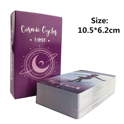 Kosmilised tsüklid Tarokaartide väljaanne Ennustamispakk täis ingliskeelne versioon Klassikalised Oracle lauamängud