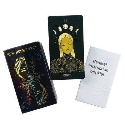 Μεγάλου μεγέθους New Moon Cards Tarot Κάρτες γέφυρας με οδηγίες θεραπείας από το παρελθόν και προσέλκυσης περισσότερης αγάπης επιτραπέζια παιχνίδια